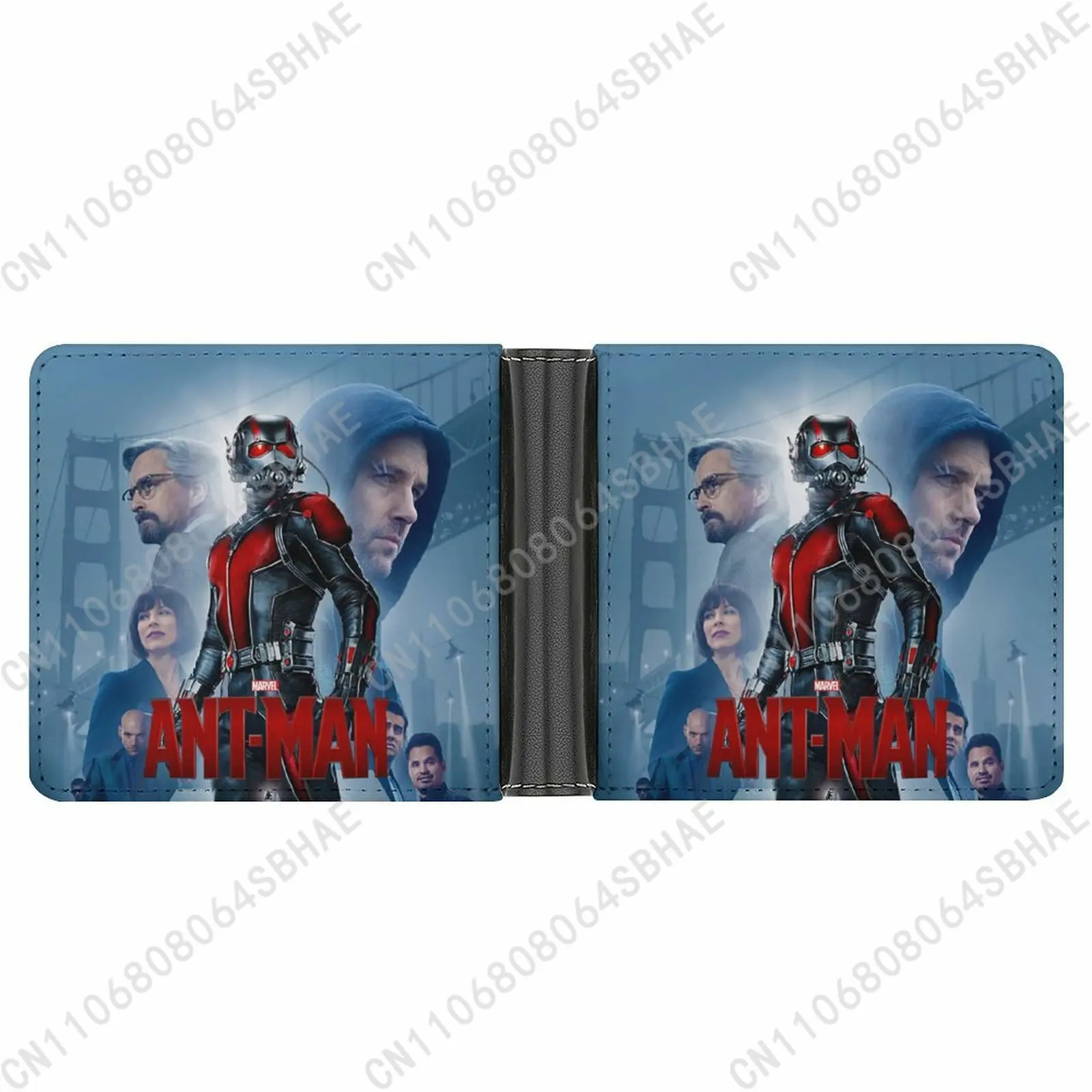 

Marvel Ant Man Trendy Leather Wallet Teenage Male Woman Personalized Slim Credit Card Holder Small Purse Daily Use Cosplay