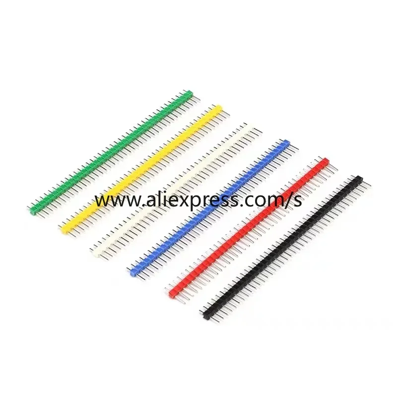 10PCS Single Row MALE 2.54MM 1X40 Pin PITCH 11MM/15MM/17MM/21MM/25MM LONG PIN Header connector Strip 1X40pin 1*40 40P 40Pin