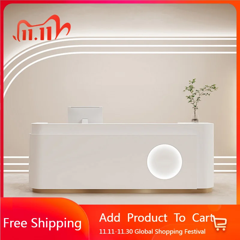 

Wood Beauty Reception Desks Corner Restaurant Company Reception Desks Drawer Salon Nail Comptoire Accueil Commercial Furniture