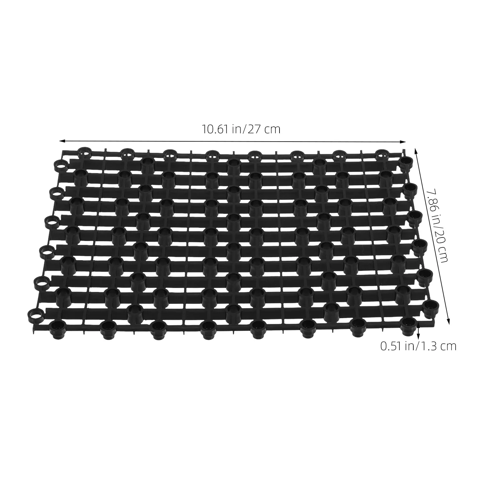 

5Pcs Fish Tank Bottom Filter Plate PVC Black Multi-Function Water Permeable Flat Filter Plate for Large Dragon Fish