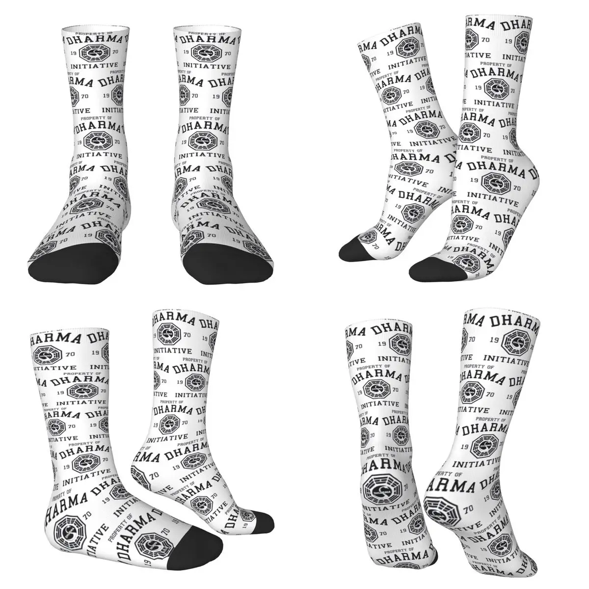 

Начальные носки Dharma, впитывающие пот чулки в стиле Харадзюку, всесезонные длинные носки, аксессуары для мужчин и женщин, рождественские подарки