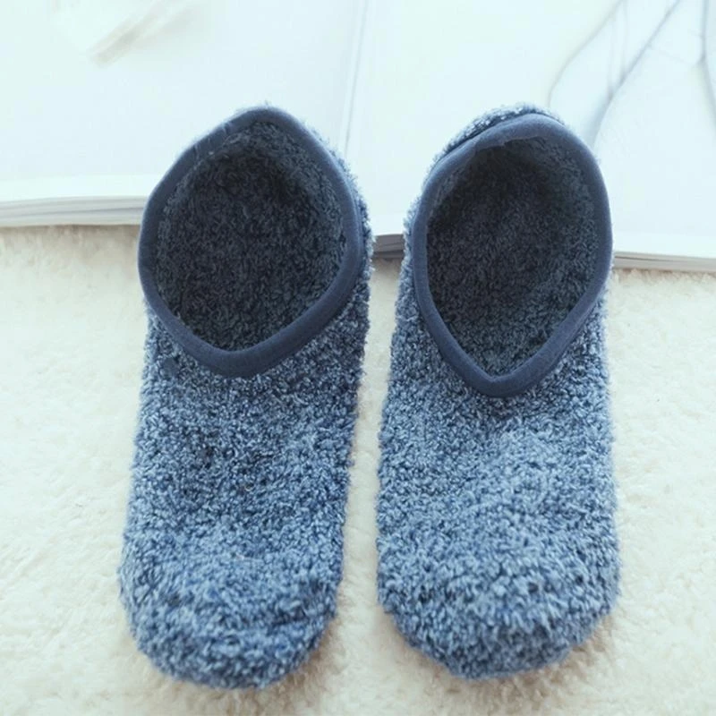 

Women Winter Fuzzy Short Slipper Socks Warm Non-Slip Boat Hosiery 15UB