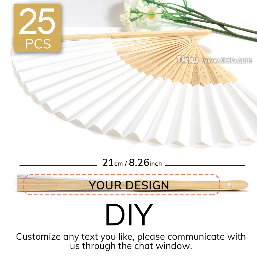 Custom Wedding Fans-Hand Fan For Bridal Shower Beach And Summer Wedding Favors-Personalized Rustic And Elegant Wooden Fan image 3