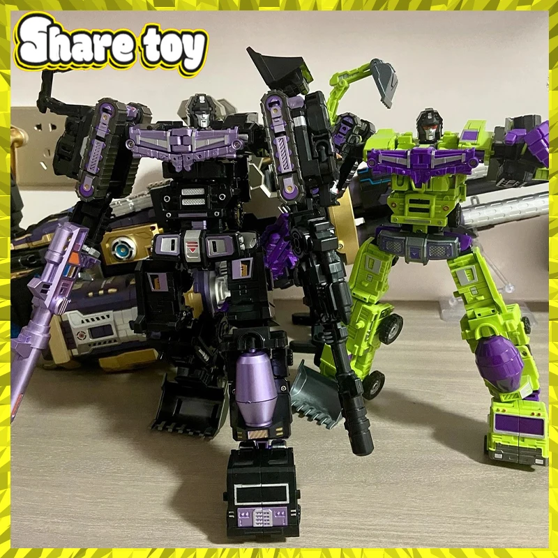 

Трансформация ‌ Набор из 6 подвижных фигурок роботов Xing Jiang ST10 ST10B Devastator, черные, композитные модели