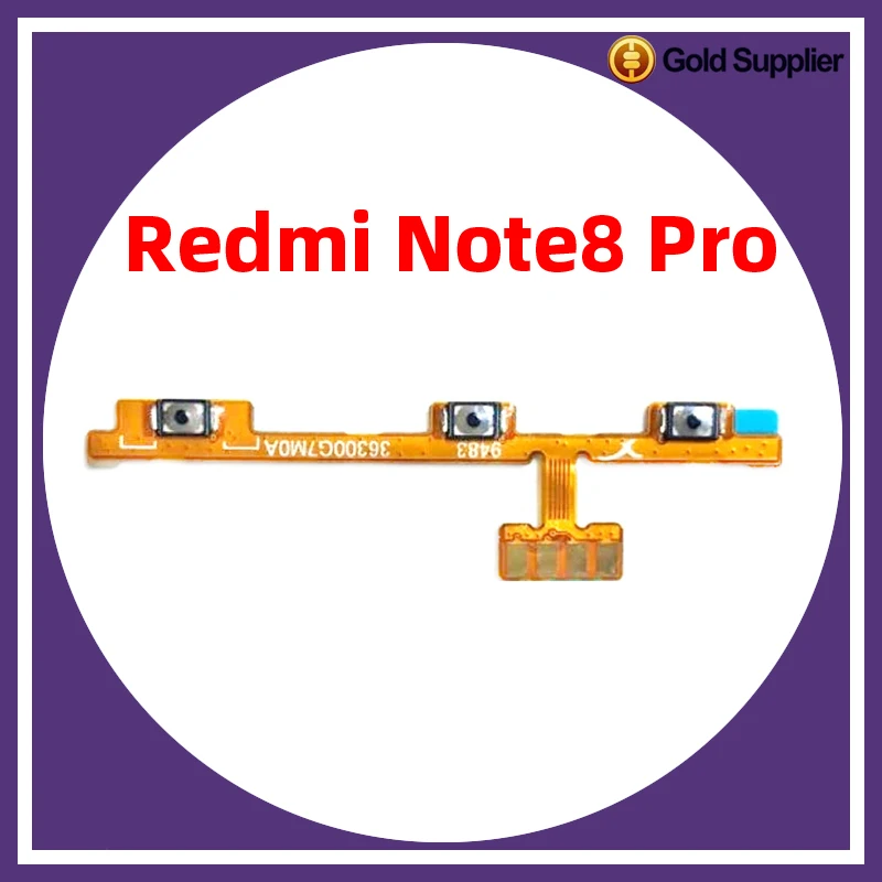 For Xiaomi redmi note 8 pro Power ON OFF Volume Camera Key Button Switch Flex Cable Replacement