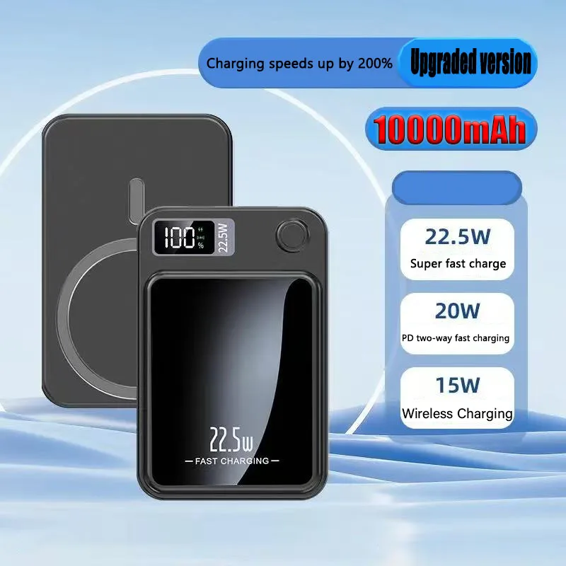 

Магнитный внешний аккумулятор Oneplus, беспроводной, 22,5 Вт, сверхемкая емкость, супер быстрая зарядка, магнитный портативный аккумулятор для Iphone 16, Samsung