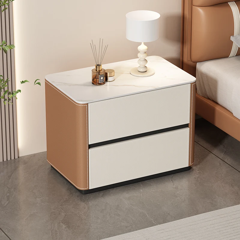

Italian Style Bedside Table Storage Space Comfortable Bedroom Drawers Night Table Modern Luxury De Chevet Bedroom Furniture