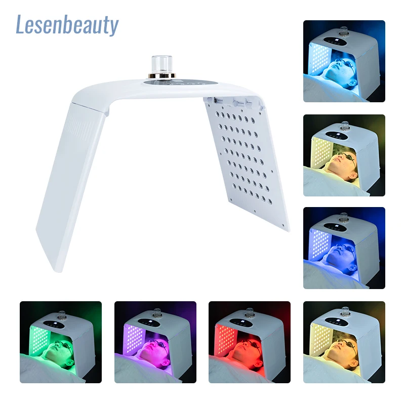 Professional 7 Colors PDT LED Mask Facial Red Light Therapy Skin Rejuvenation Device Face Lift Anti Wrinkle Beauty Machine LESEN