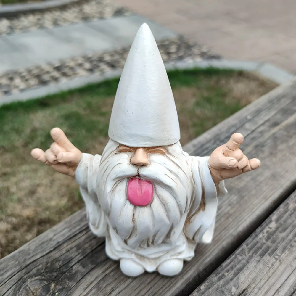 Creative Cartoon Gnome Fun Resin Statue Ornaments Beautify Home Office Desktop Decorations Pastoral Resin Ornaments