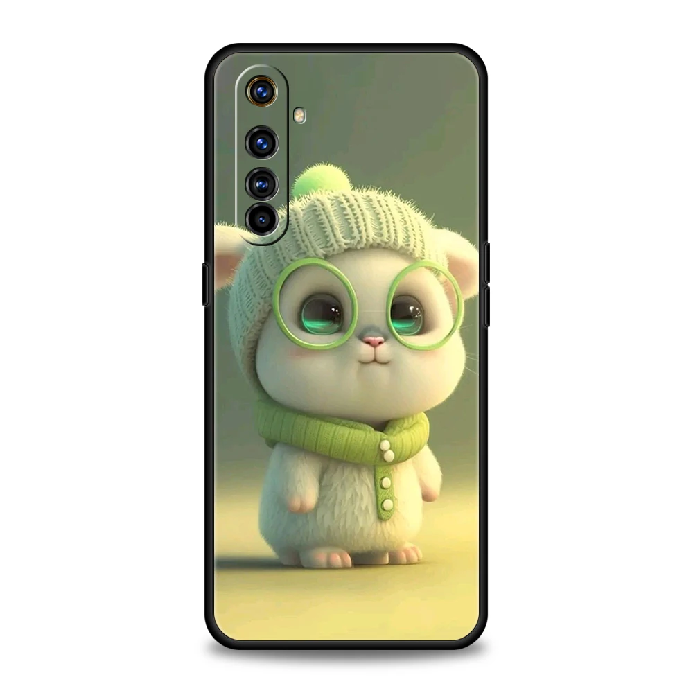 Cute Cartoon  Animal Phone Case for Realme 8 9 Pro Plus 8i 9i 6 7 GT2 C21 C25 C3 C11 11 Pro 5G Plus Shockproof Silicone Shell