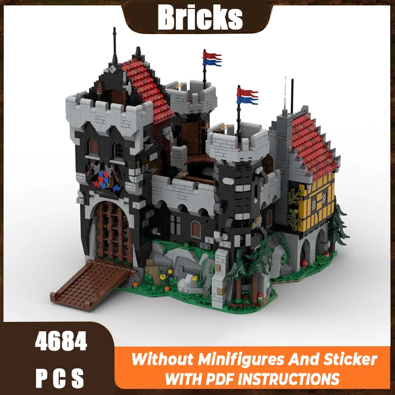 

Exquisite New Product MOC Building Block Model Black Knight Castle Technology Modular Children's Toy Gift DIY Assembly Set