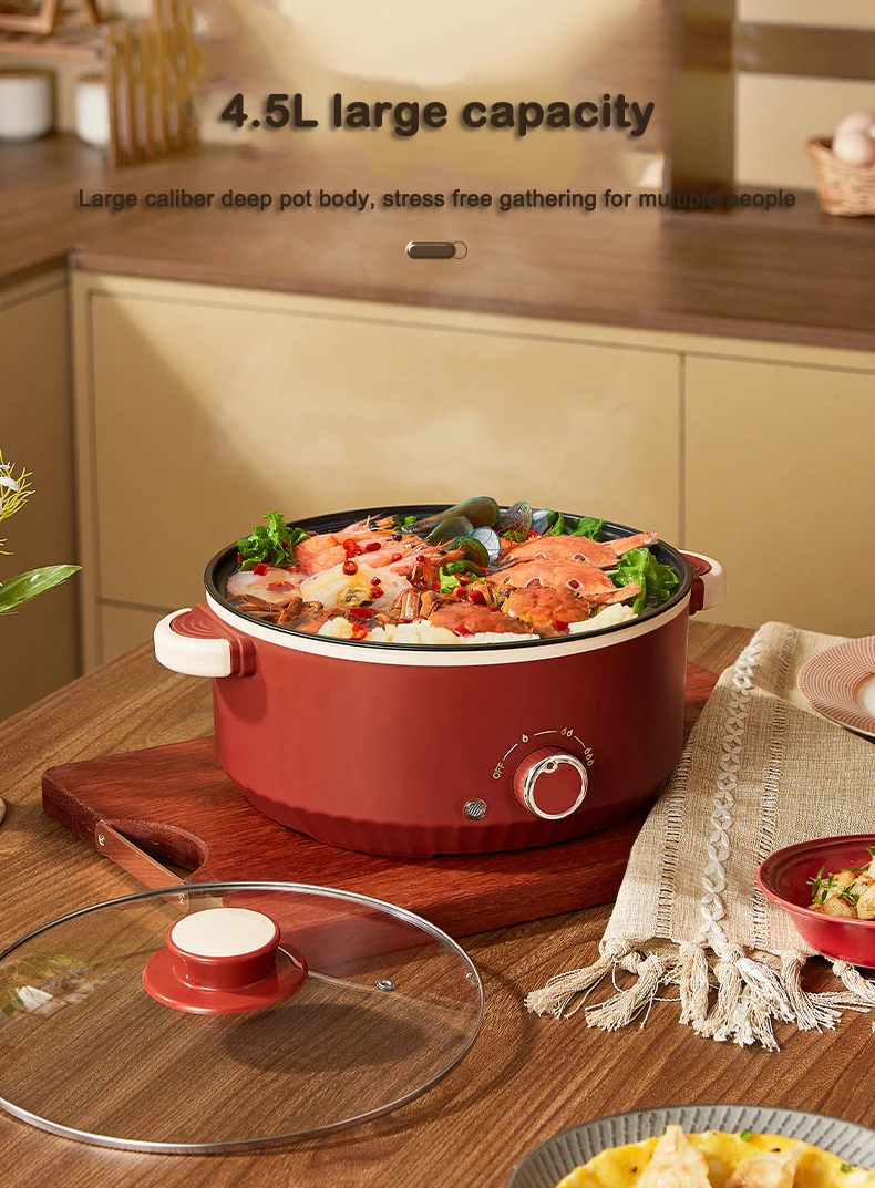 Description Picture 5 of itemDMWD Multifunctional Electric Cooking Boiling Pot 3L Hot Pot Noodles Soup Pot Non-stick Rice Cooker Fast Heating Food Steamer