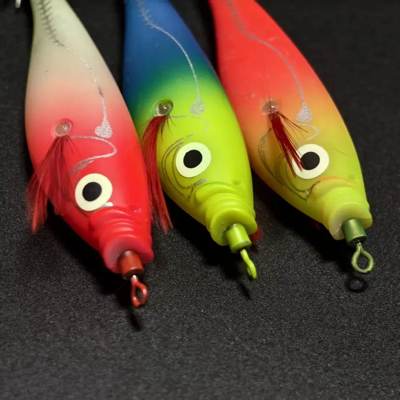 6 قطع من خطافات الحبار المتوهجة - طعوم الروبيان الأفقية - طعوم لـ Egi، رقص حبار الحبار، طعوم صلبة لصيد الأخطبوط #5