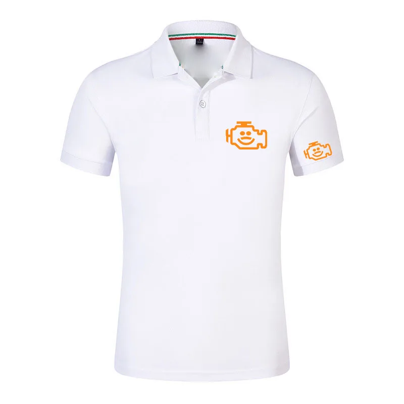 Mechanic Auto Repair Check Engine Funny Logo Print 2026 Men's Fitness Casual Sports T-shirt Gym Running Short-sleeved Polo Shirt