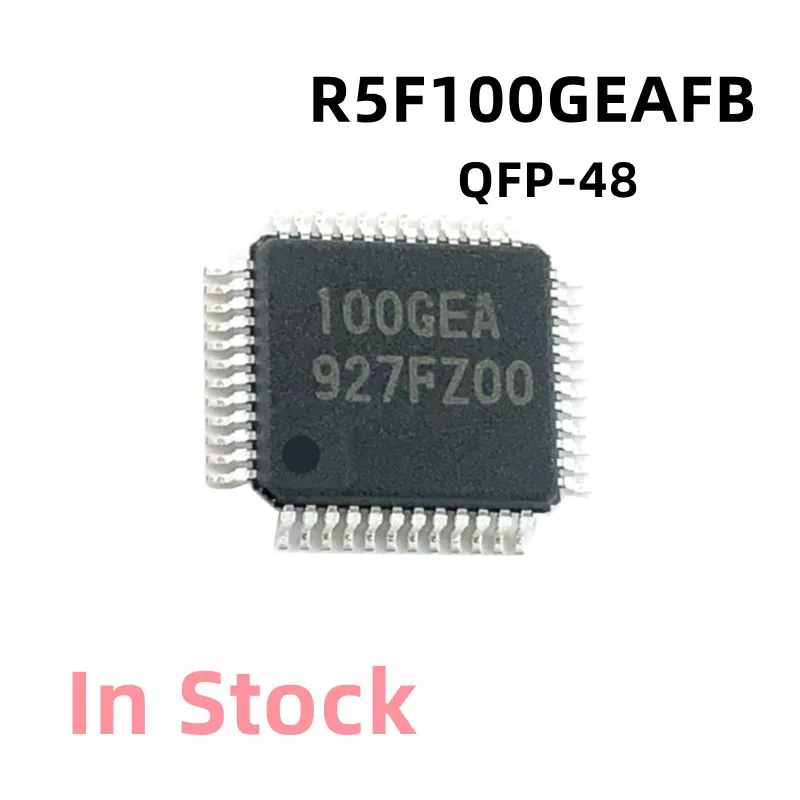 2PCS/LOT R5F100GEAFB 100GEA QFP-48 LCD MCU microcontroller In Stock