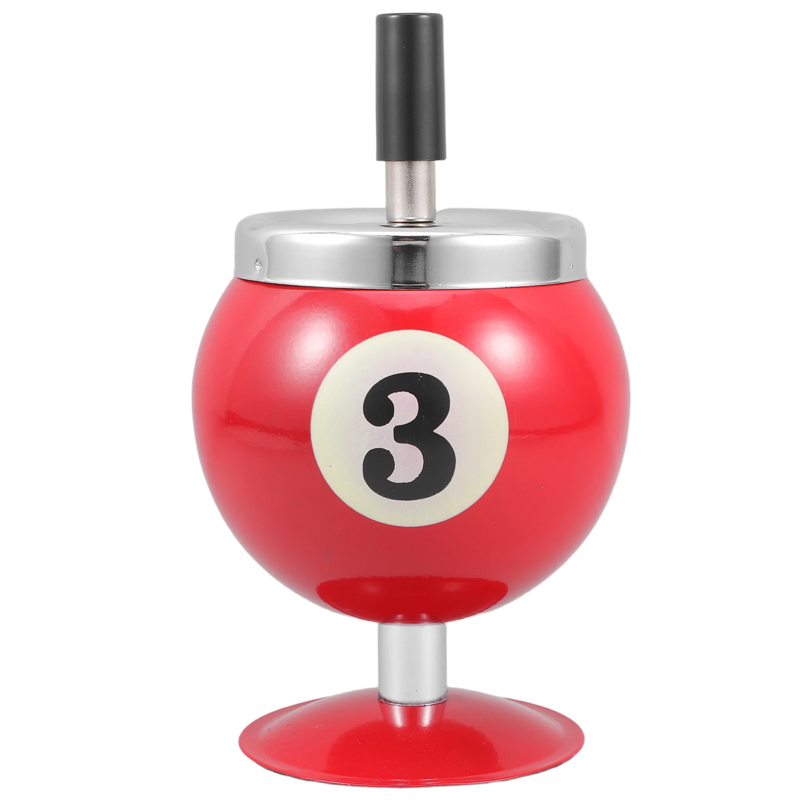

Ashtray Decors Cigar Seal Billiards Metal Stainless Steel Designer Container Desktop Office Contemporary
