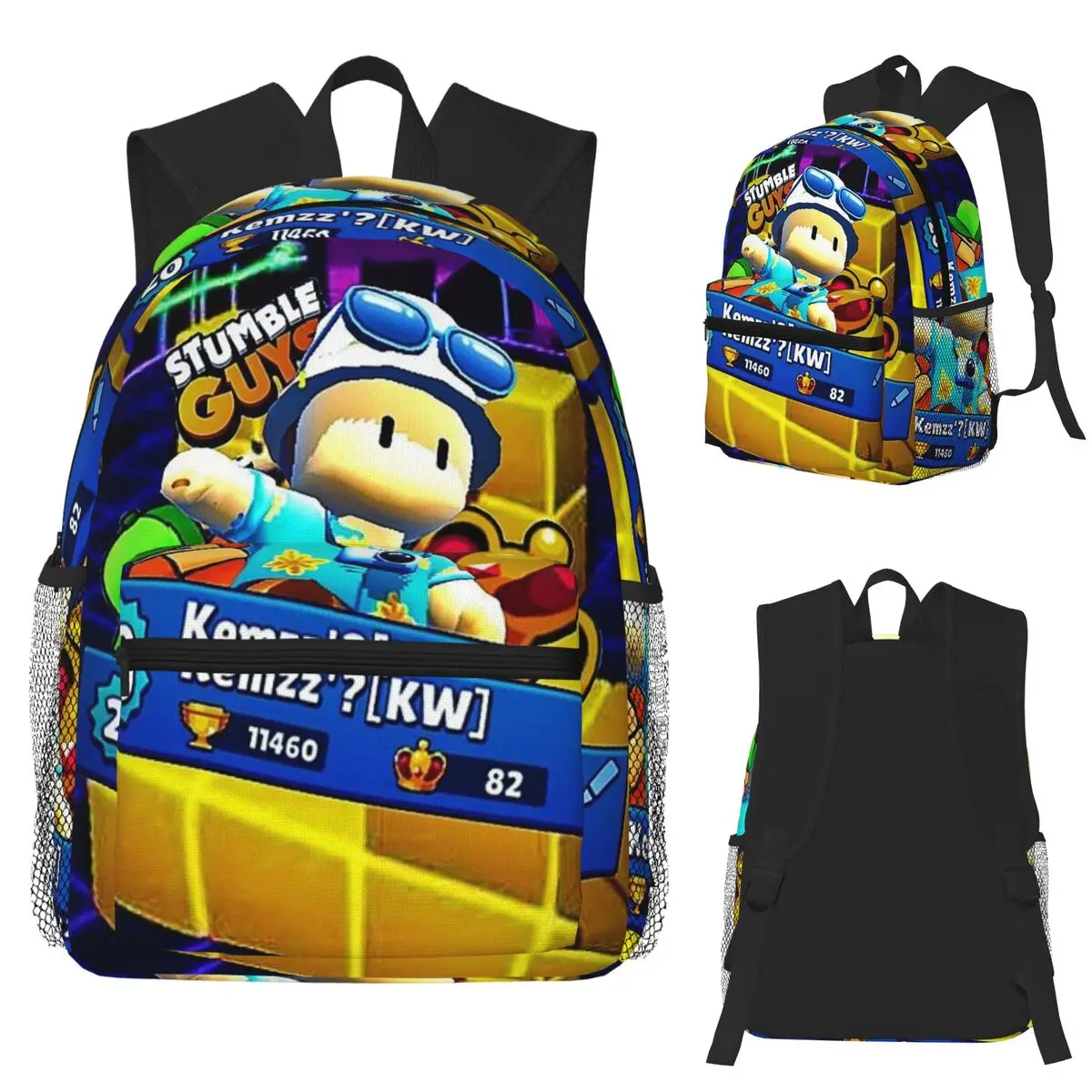 

Stumble Guys Cartoon Student Backpack School Bag Hiking Travel Daypack for Men Women Fashion Bookbag Shoulder Bags