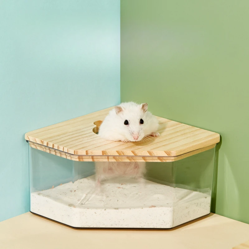 Hamster Sand Bath Shower Box Dwarf Chinchilla Sauna Room Acrylic  Toilet For Gerbil Hedgehog Squirrel Small Pest Supplies