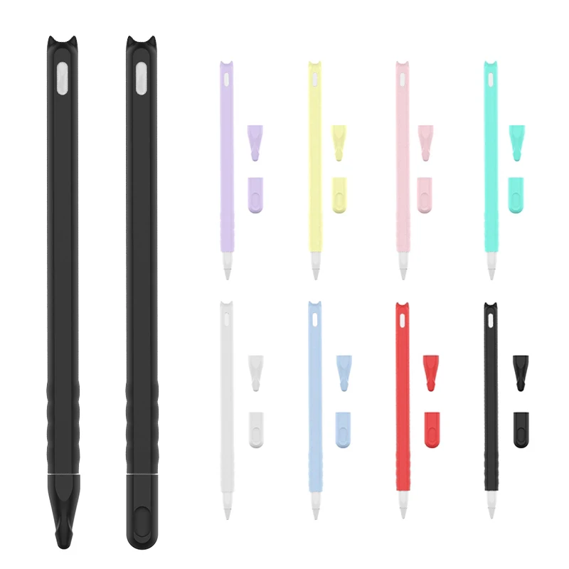 Soft Dust Proof Non Slip Candy Color Nib Cover Silicone Case Sleeve Wrap Protective Skin For Apple Pencil 2nd generation Shell