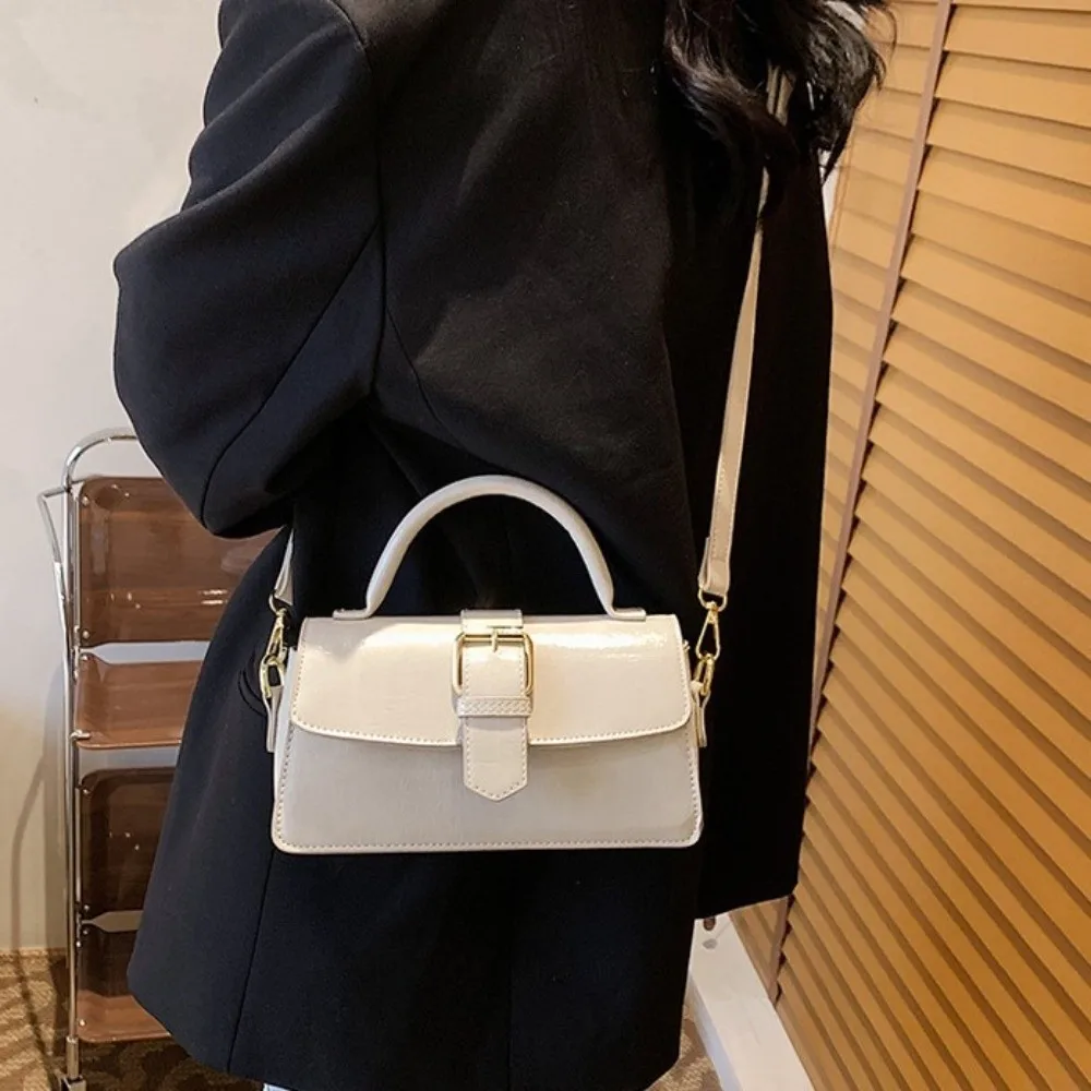 

Handbag Korean PU Crossbody Bag Square PU Leather Korean Underarm Bag Large Capacity Solid Color Women Shoulder Bag Lady Gift