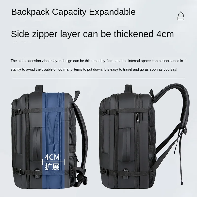 45L Large Capacity Multifunctional Extensible Rechargeable Hand-held Backpack Men\'s Waterproof Business Travel Computer backpack