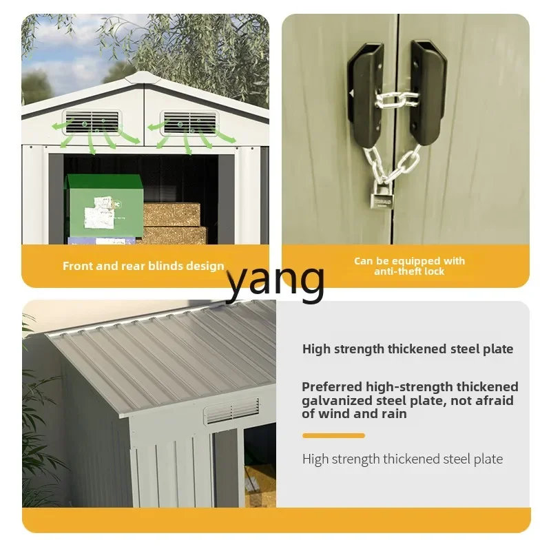 LHH outdoor storage tool courtyard garden utility room outdoor assembly simple room movable storage room