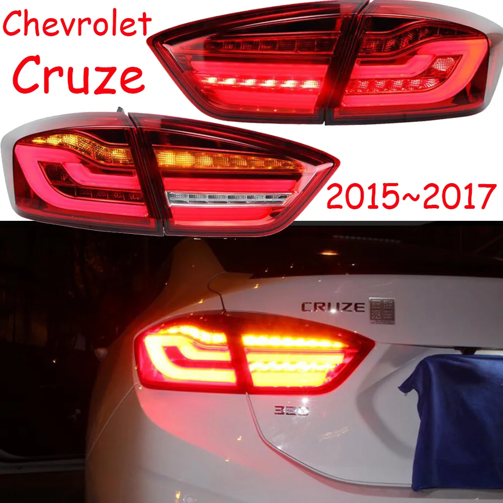 Video Car tail lights for taillight Chevrolet Cruze 2015~2017/2009~2013LED Cruze Tail Light Rear Lamp DRL+Brake+Park+Turning