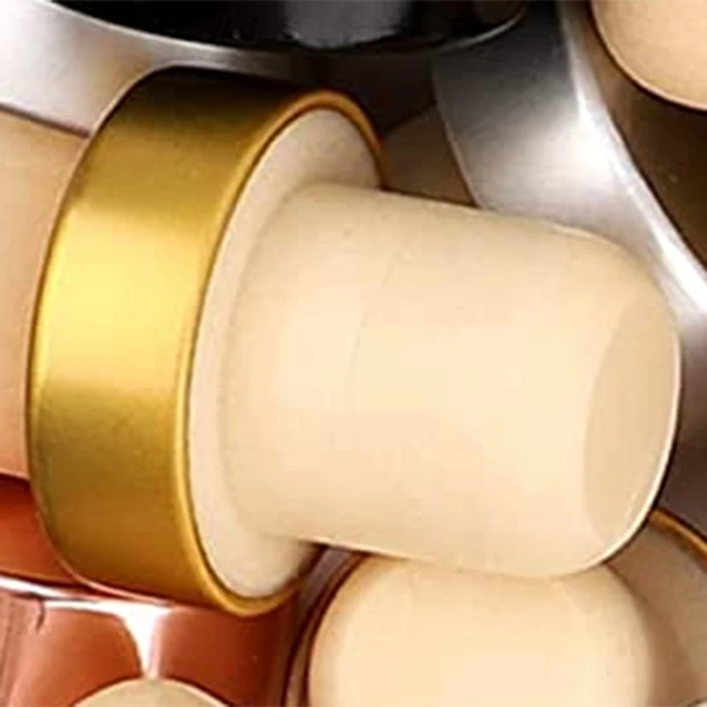 

New 30Pcs Champagne Rubber Bottle Cap Cover Wine Stopper Kitchen Bar Supplies T-Shape Bottle Sealing Plug Bar Beer Cork