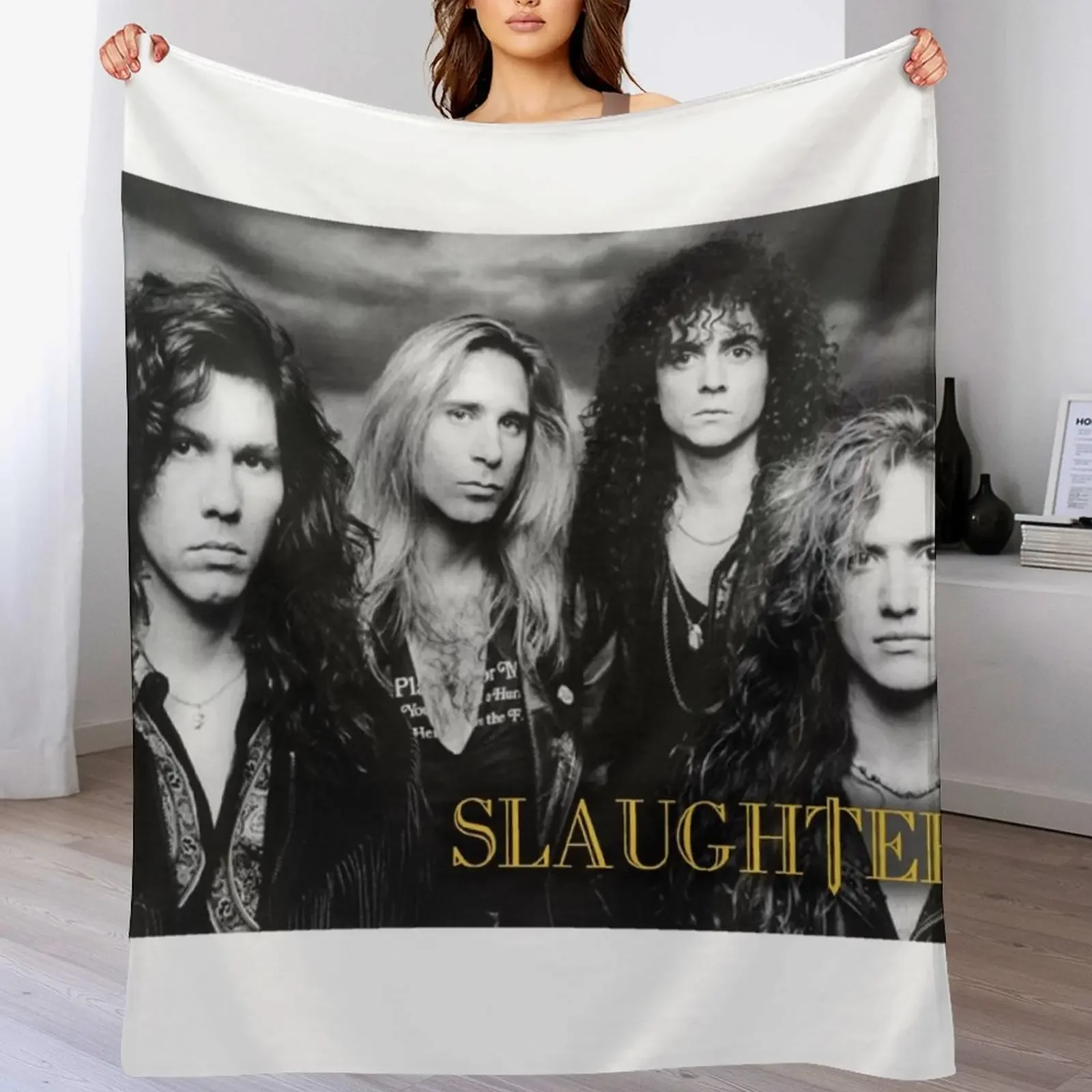 

Slaughter band photo Throw Blanket Sofa Throw cosplay anime Decorative Sofas Bed linens Blankets