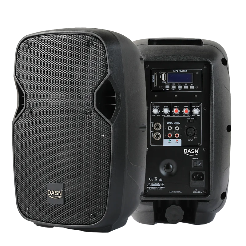 

DASN SCF8AA 8-Inch 320W MP3 DJ Stage Home Theatre Square Professional Active Plastic Full Frequency Speaker Audio System Sound