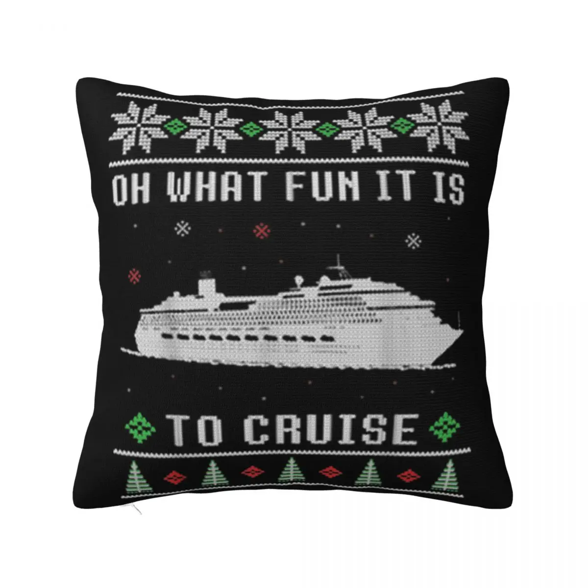 Nice Mens Cruise Ship Vacation Ugly Christmas 2021 Wholesale New Print Graphic Letter Present Pillow Case