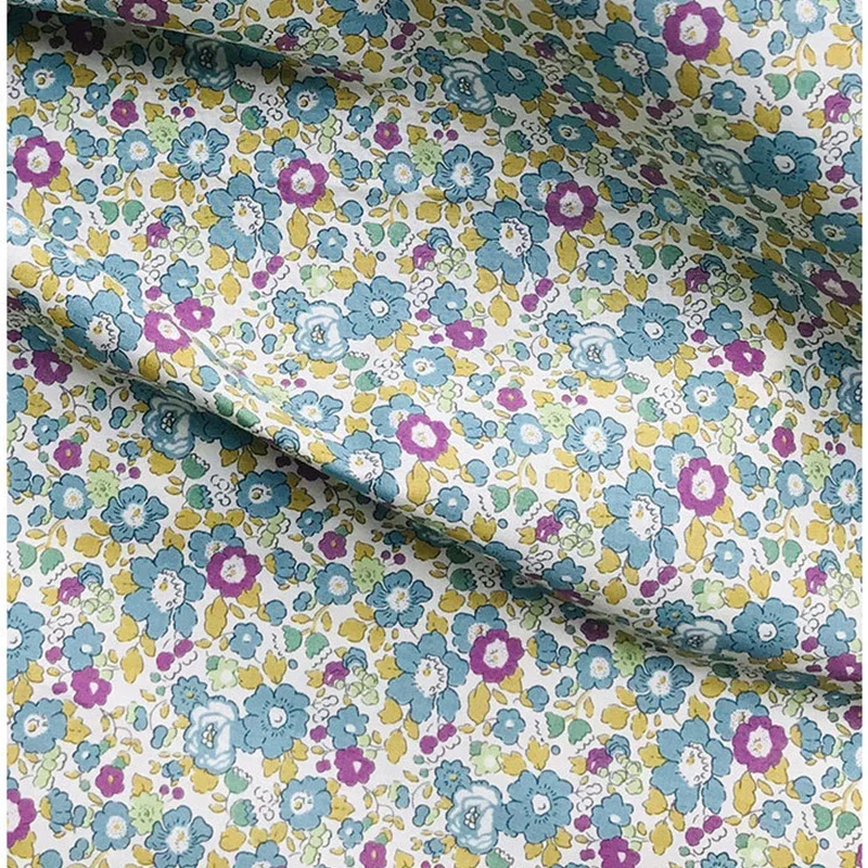 145x50cm 80S Like Liberty Cotton Fabric For Kids Baby Sewing Cloth Dresses Skirt DIY Handmade Designer Patchwork Half Meter 2022