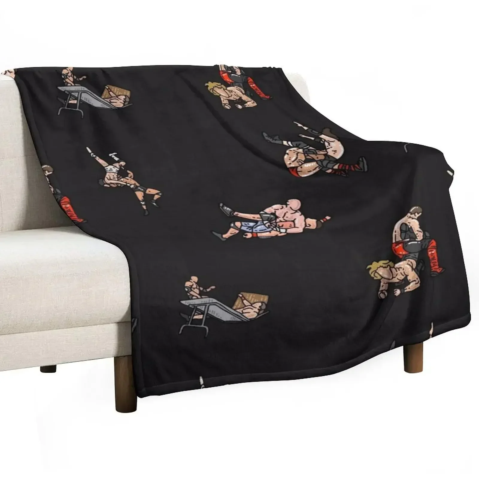 wrestling pack Throw Blanket Flannel Giant Sofa Thins Baby Blankets