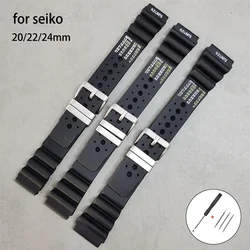 ND Limits Diver Silicone Watch Strap for Seiko Resin Watchband 20 22 24mm Waterproof Sport Rubber Wristband for Citizen Bracelet