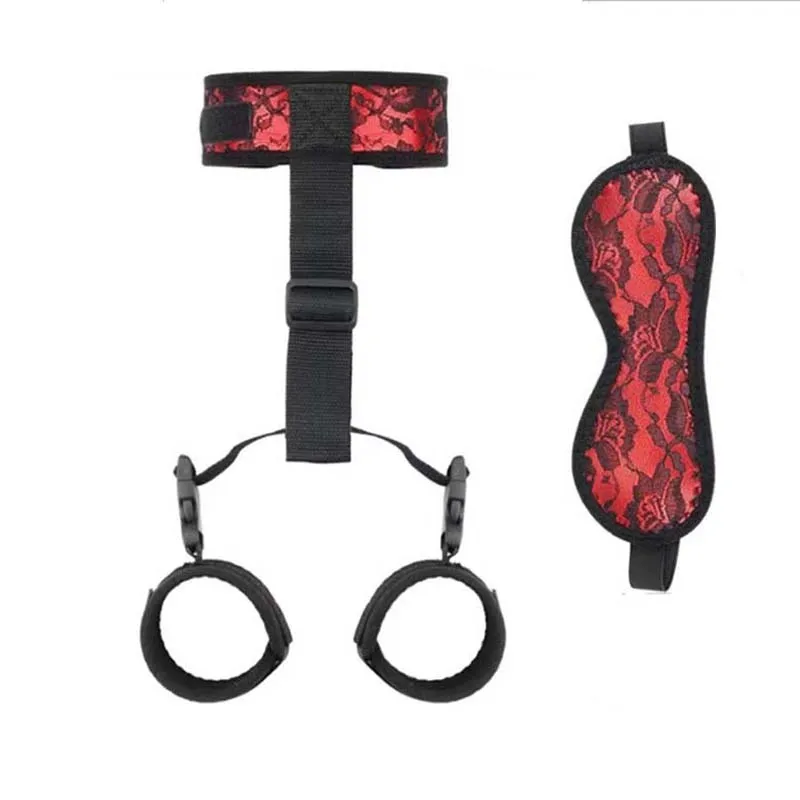 أصفاد قابلة للتعديل معصوب العينين ألعاب جنسية للبالغين للنساء منتجات BDSM ألعاب الكبار أصفاد الرقبة الرقيق