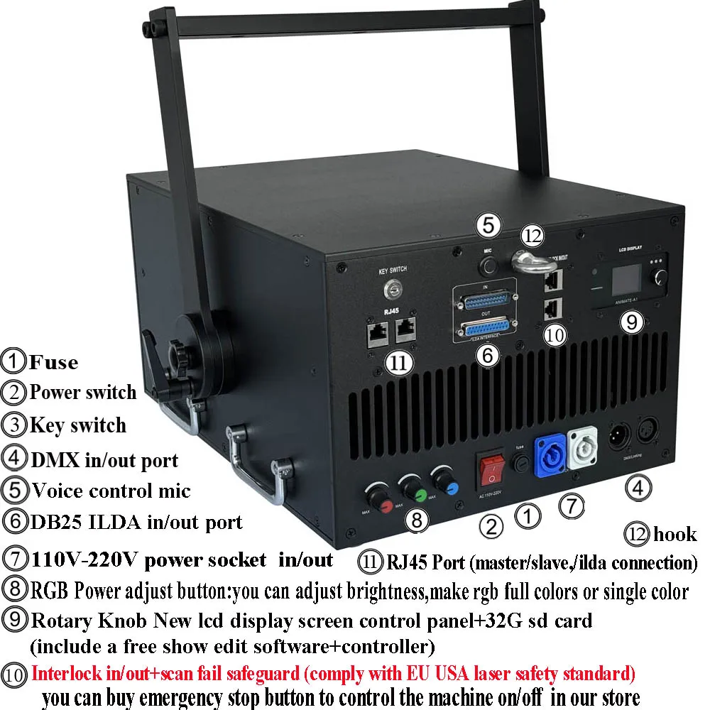 Factory Price 30W 40W RGB Animation Laser Stage Light for Dj Disco Club Event