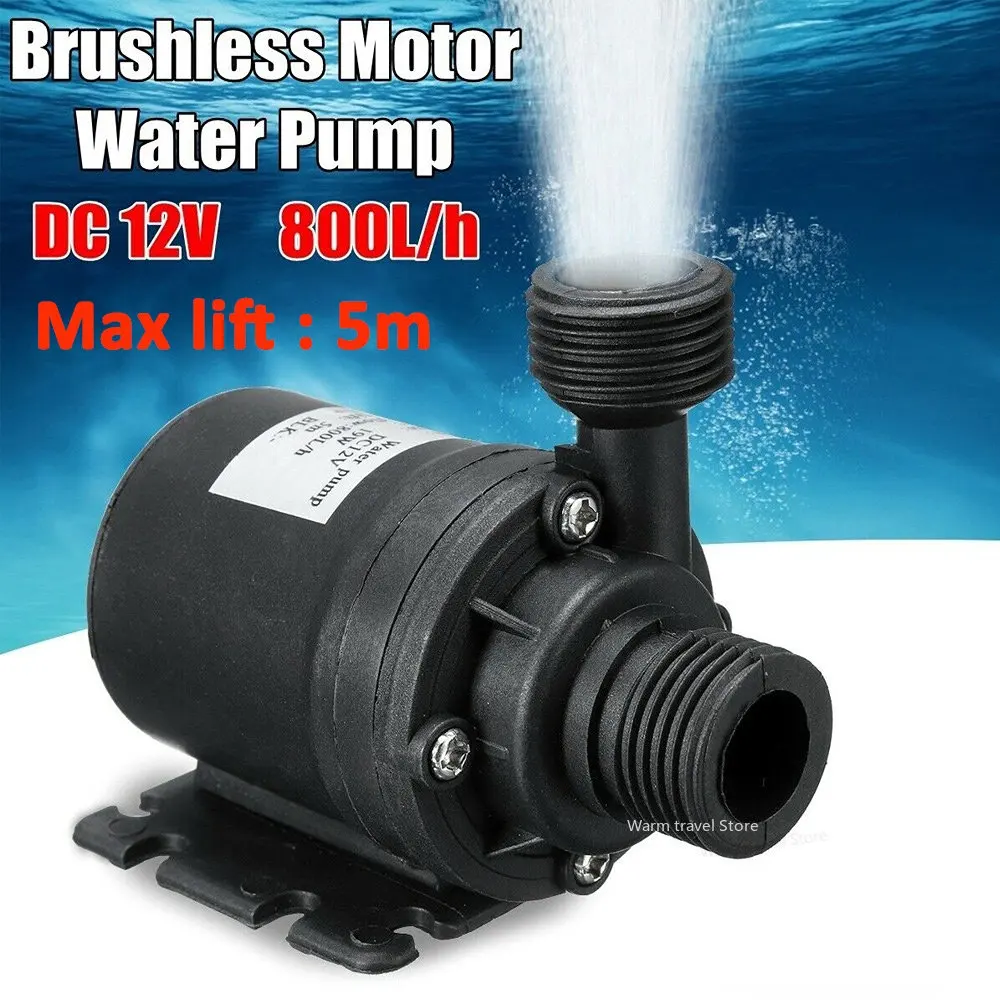 

800L/H 5m Water Pump DC 12V Solar Brushless Motor Circulation Submersible Water Pumps 22W Water Circulation Water Pump