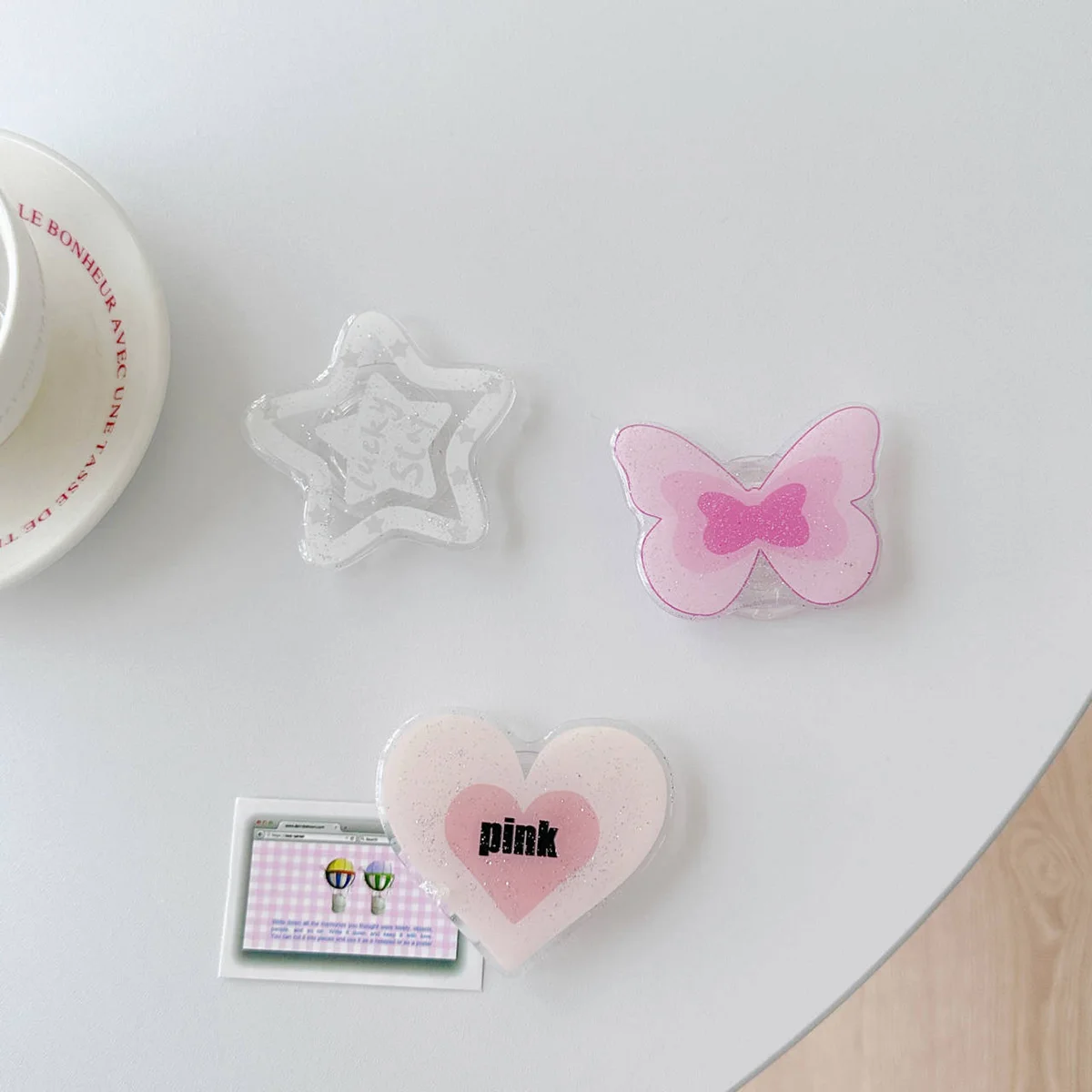 

Акриловый креативный многофункциональный вращающийся держатель для мобильного телефона с подушкой безопасности, инкрустированный бриллиантами