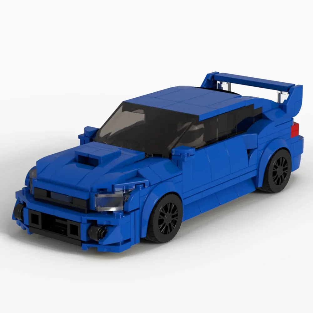 MOC Speed Series Impreza JDM Japanese Subaru sti Building Blocks 8 Grid Car Champion Racing Assembly Model Kid toy Birthday Gift