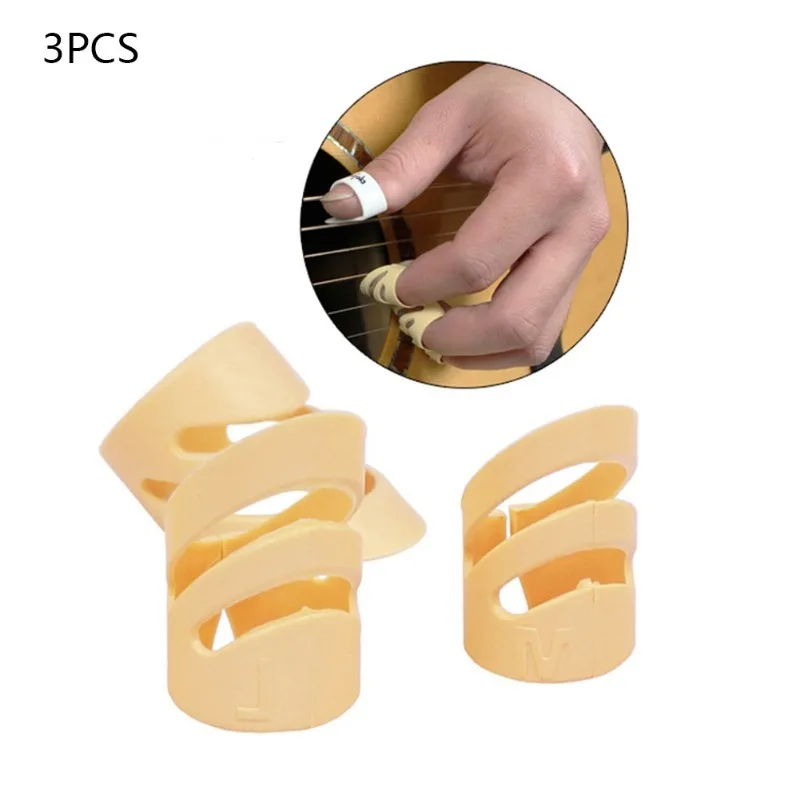 3 Pcs/set ALaska Pik Finger Picks for Acoustic Electric Guitar Stringed Instrument L / M