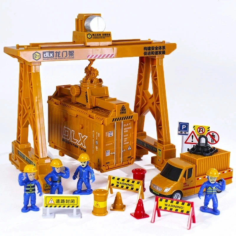 New plastic container crane models,quality transport vehicle toys,simulated children\'s toy gifts,wholesale