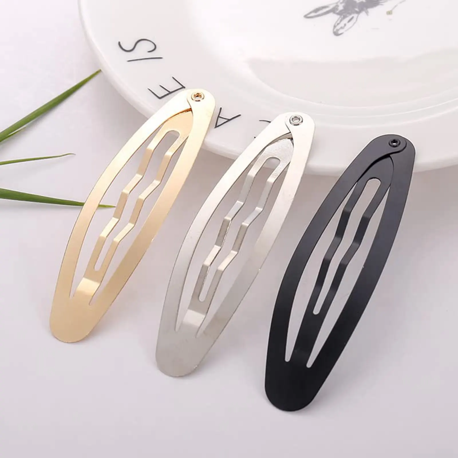 10PCS No Slip Metal Snap Hair Barrettes, 80mm (3.1