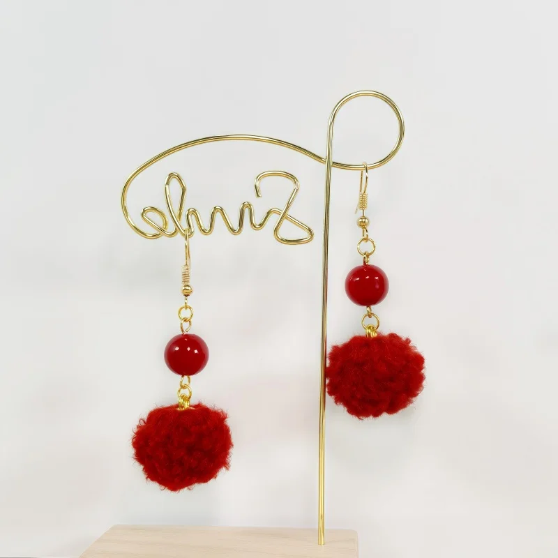 New fashion exquisite long earrings sweet elegant temperament type red ladies earrings