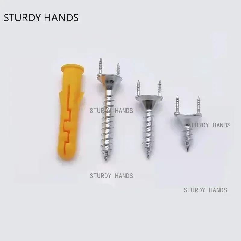 50pcs Solid Wood Baseboard Seamless Nails Double-headed Self-tapping Screws Foot Line Special Nails Invisible Security Screws
