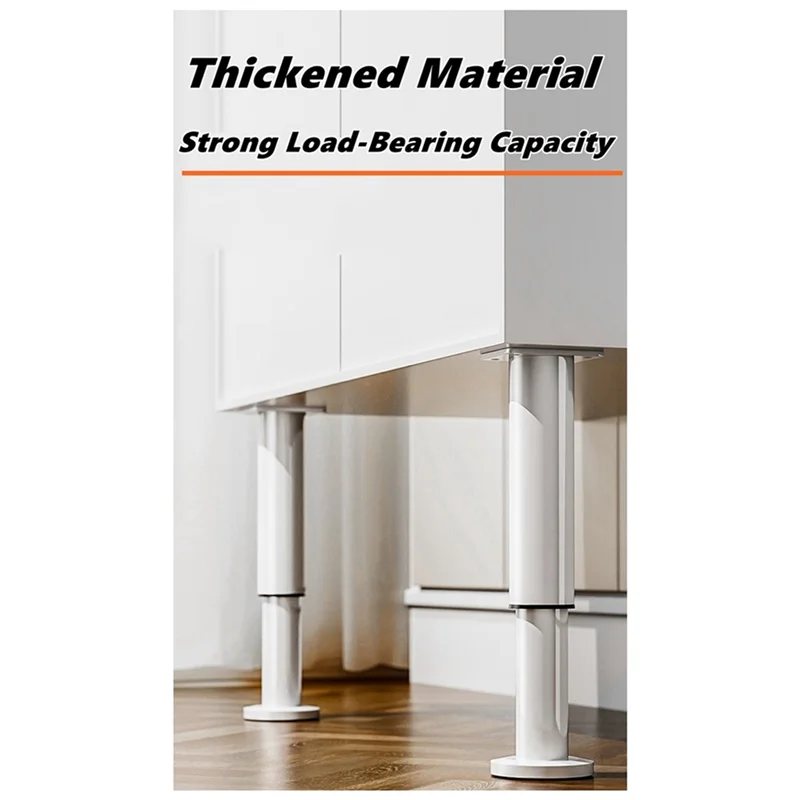 ขาตั้งโครงเตียงแบบปรับได้ ขาตั้งเฟอร์นิเจอร์ ขาเฟอร์นิเจอร์ปรับระดับได้ สีขาว 8-12 ซม.