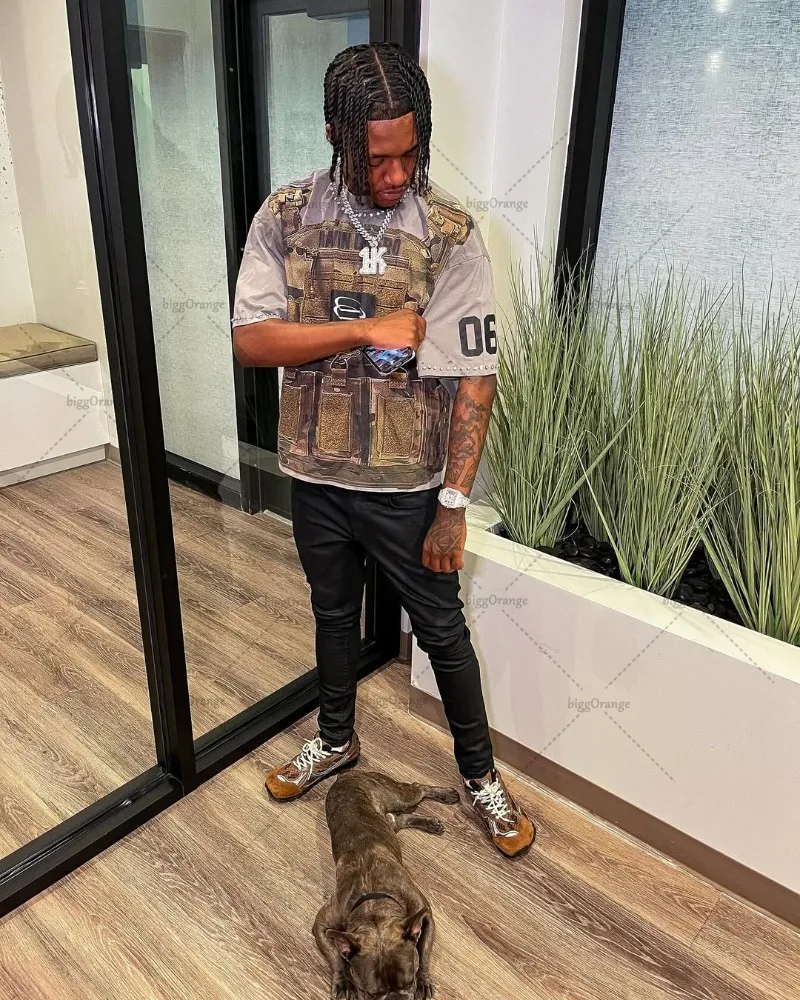 جديد عصري الهيب هوب الشرير الشارع الشهير الجرافيك القمم الرجال Y2K Harajuku ريترو المعتاد تي شيرت ملابس عادية القوطية خمر #3