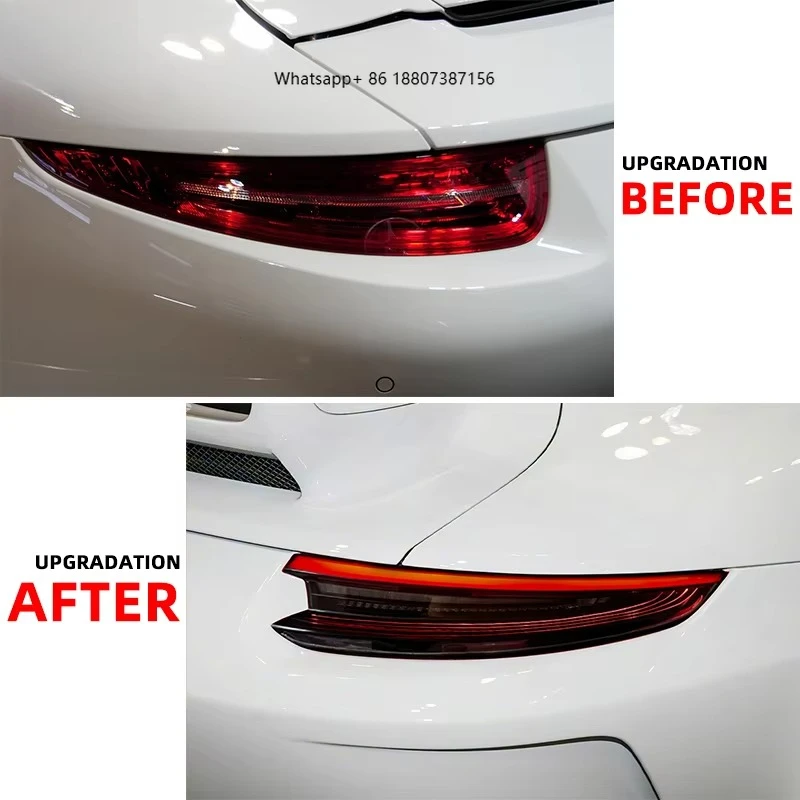 

Задние светодиодные фонари YU GUANG для Porsche 911 991.2 (2012-2018), обновленные, в стиле «дымчатые», с функцией указателей поворота