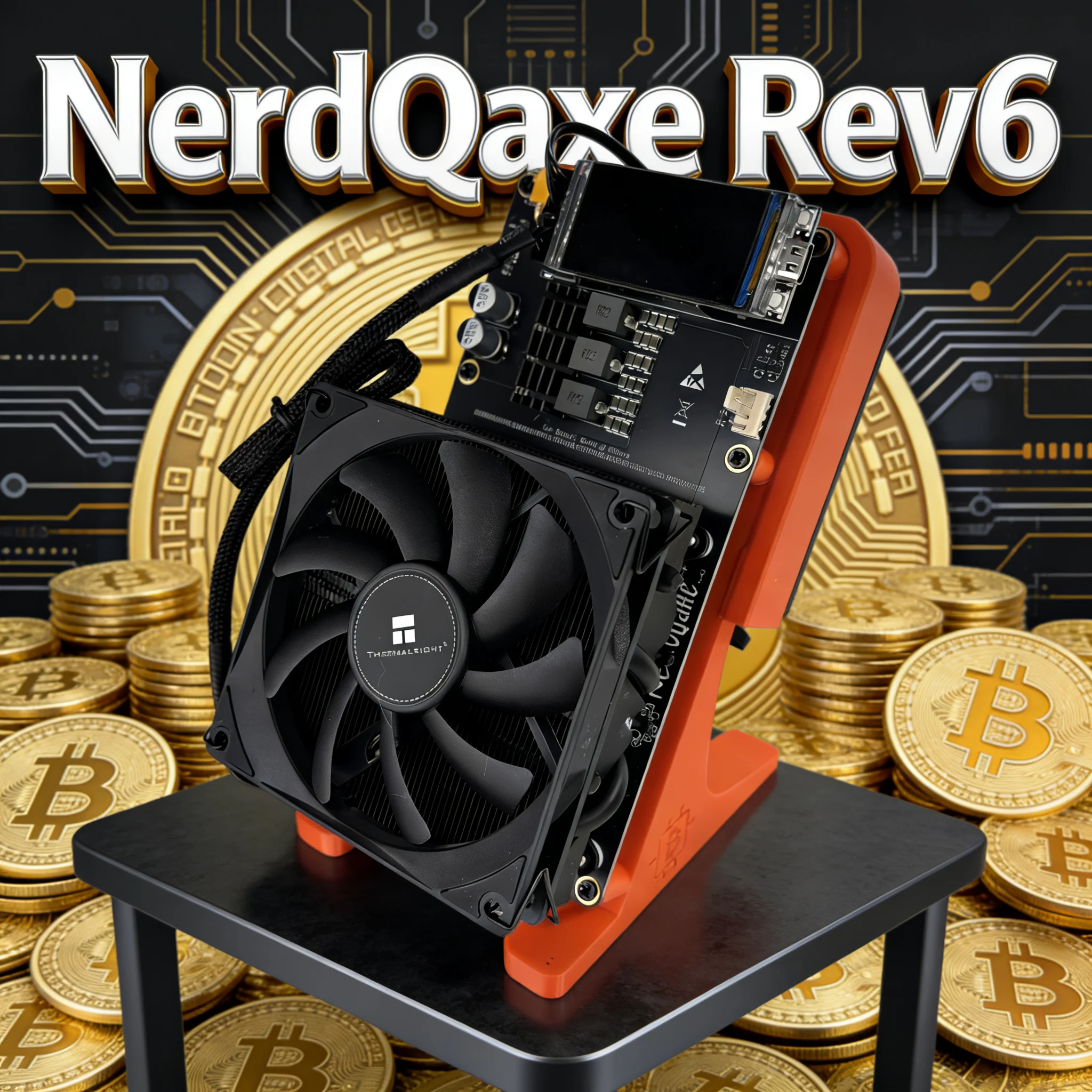 ترقية جديدة Bitaxe Miner NerdQaxe ++ Rev 6.1 6TH/s 100W Solo Miner للتعدين Bitcoin BTC Miner Crypto Machin Rev 6 #1