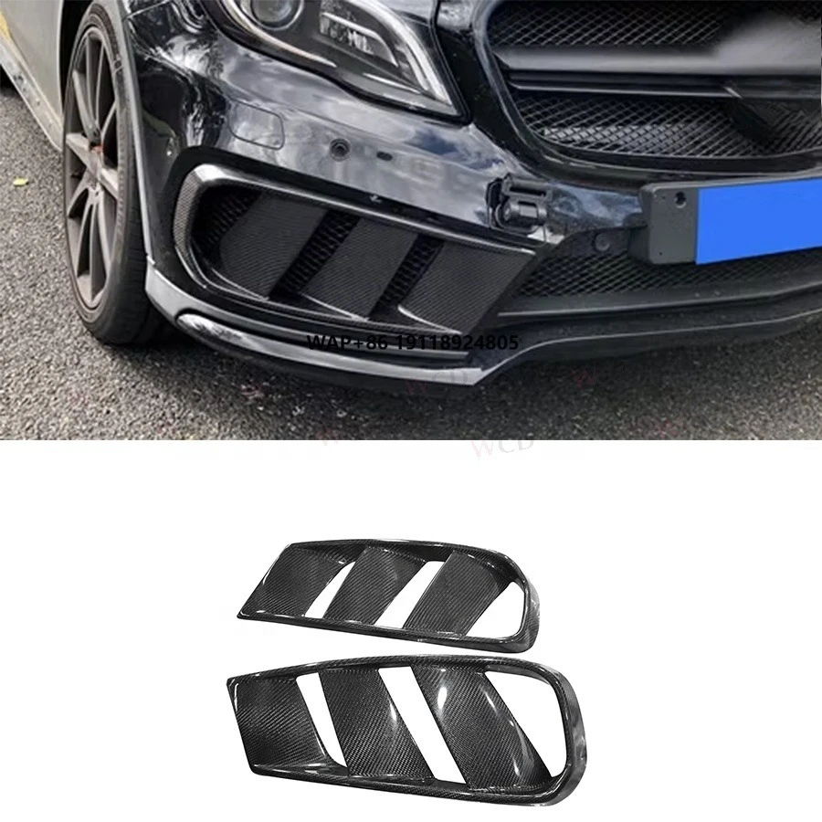 

Carbon Fiber Front Bumper Air Vent Cover for GLA Class X156 GLA 200 GLA45 2014+ New Condition Frog Light Frame