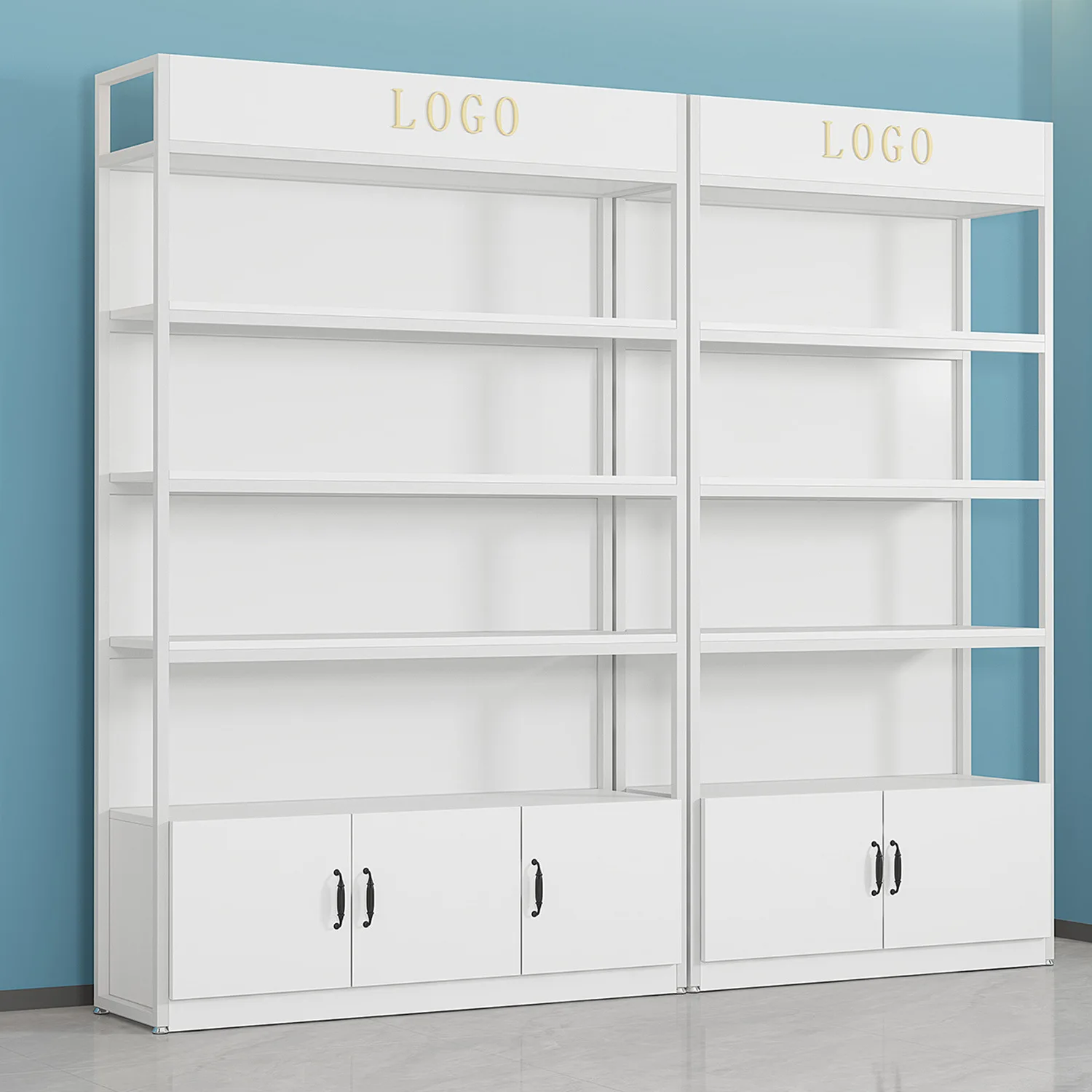 

Display Cabinet Beauty Salon Product Cabinet Shelf Multi-layer Skin Care Products Barber Shop